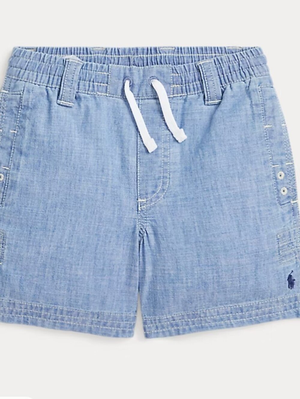 Ralph Lauren Indigo Chambray Drawstring Short (Boys)